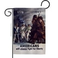 thumbnail image 1 of US Brotherhood G183038-BO 13 x 18.5 in. Always Fight for Liberty Garden Flag with Armed Forces Veterans Double-Sided Decorative Vertical Flags House Decoration Banner Yard Gift, 1 of 1