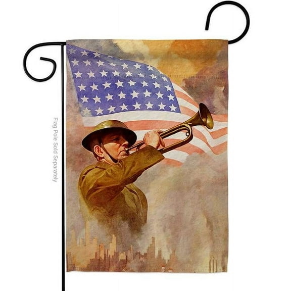 US Brotherhood G183056-BO 13 x 18.5 in. Arsenal of Democracy Garden Flag with Armed Forces Army Double-Sided Decorative Vertical Flags House Decoration Banner Yard Gift