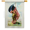 thumbnail image 1 of US Brotherhood H183054-BO 28 x 40 in. Liberty Civilization Humanity House Flag with Armed Forces Service Double-Sided Decorative Vertical Flags Decoration Banner Garden Yard Gift, 1 of 1