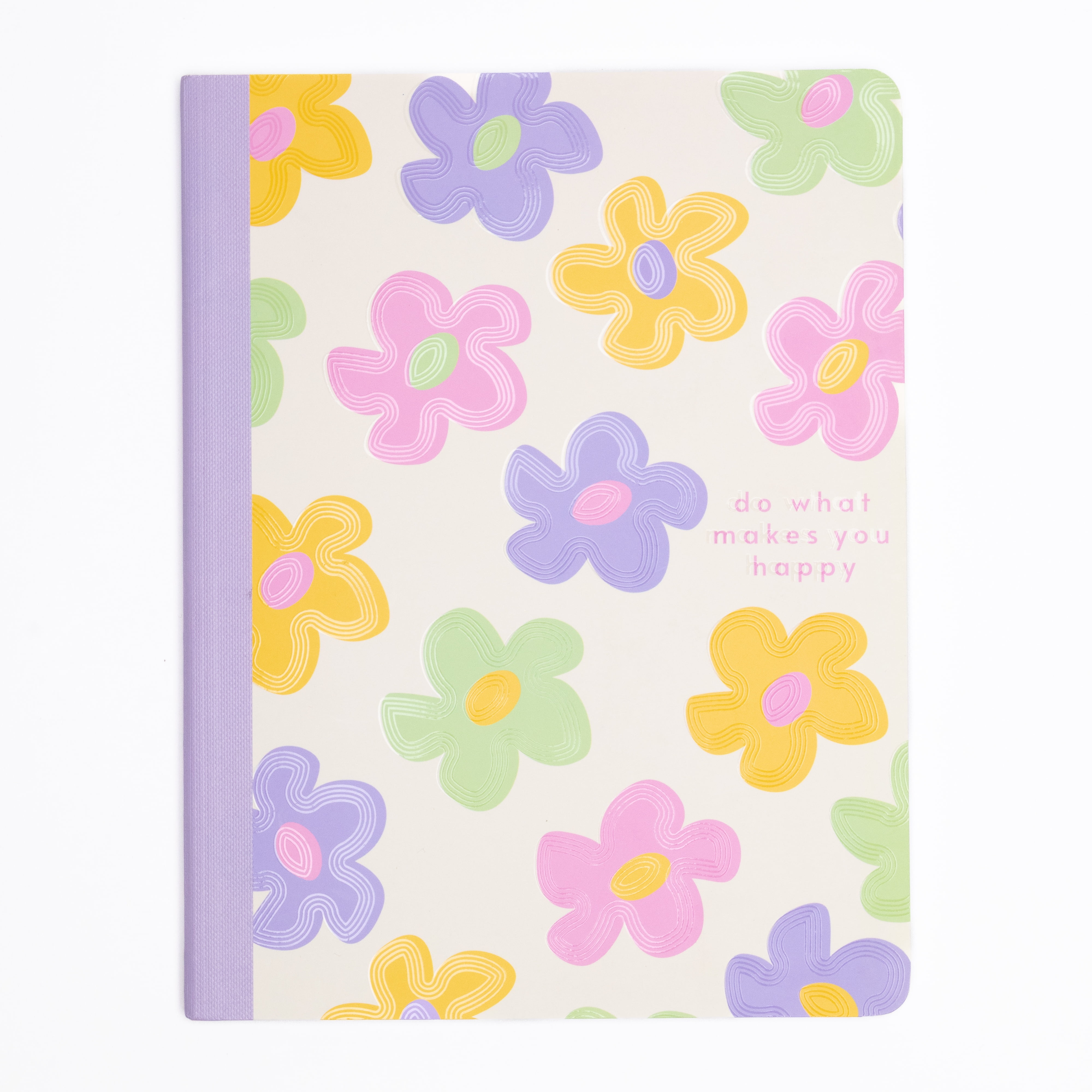 Ecokind by U Style Flower Composition Book, 7.5" x 9.75, Wide Rule, 80 Sheets