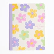 Ecokind by U Style Flower Composition Book, 7.5" x 9.75, Wide Rule, 80 Sheets