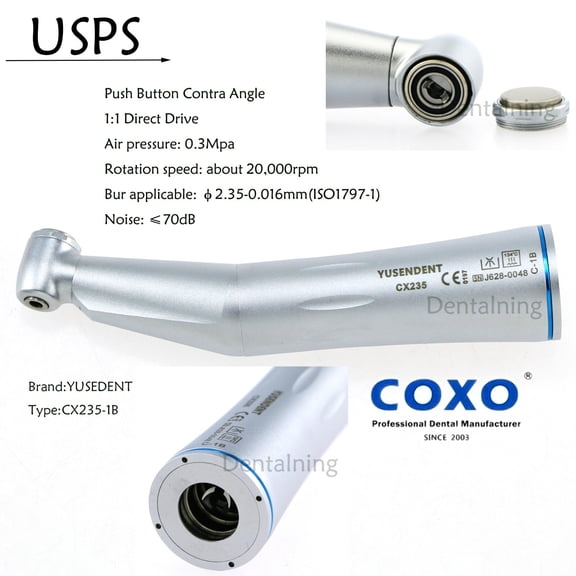 US COXO YUSENDENT Dental Handpiece Inner Water 1:1 Low Speed Contra Angle