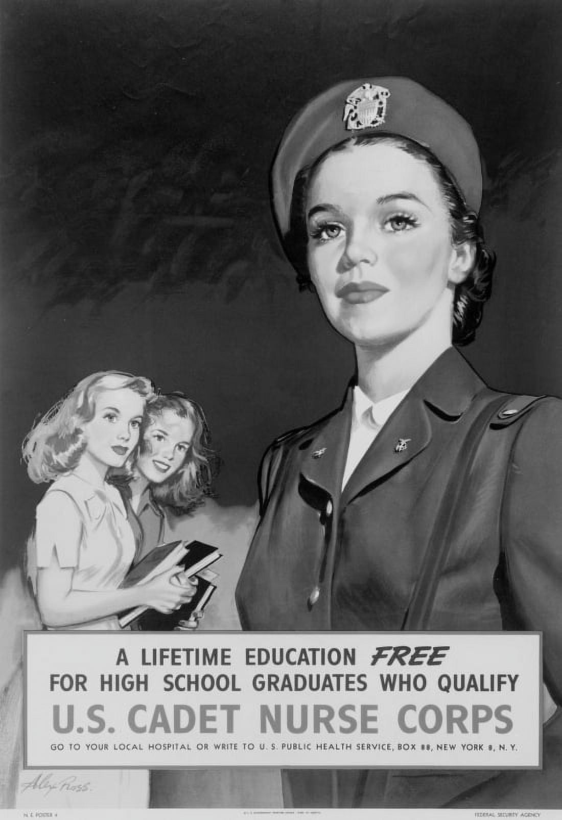 US Cadet Nurse Recruiting 1945 Canvas Art - (18 x 24)