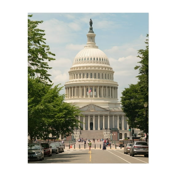 US Capitol 01 - Washington District of Columbia Photography Unframed Wall Art Print 30 x 40 inches