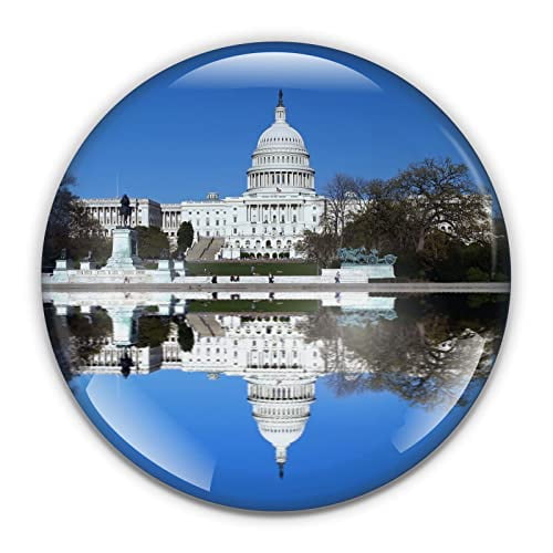US Capitol Building Paperweight in Gift Box, 3 Inch Crystal Dome, Perfect for House Warming Gift