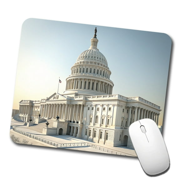 US Capitol Building Washington DC Mouse Pad Low Profile Gaming Mat