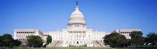 US Capitol Washington DC District Of Columbia USA Canvas Art - Panoramic Images (36 x 12)