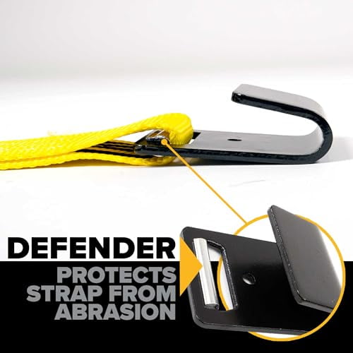 US Cargo Control 2 Inch Winch Strap with Flat Hook, 20 Feet Long, Heavy