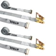 thumbnail image 1 of US Cargo Control 2 Inch x 16 Foot Gray E Track Ratchet Strap 2 Pack, 1 of 5