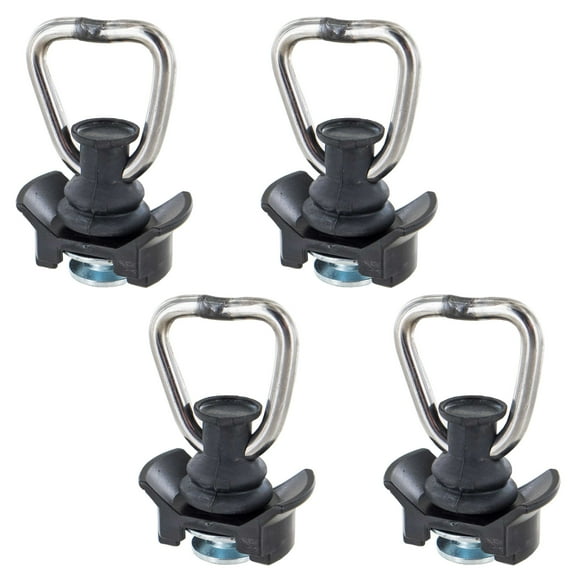 US Cargo Control Black L Track Stud Fitting With D Ring, Use With L Track Rails In Your Van, Truck Or Trailer To Create Instant Tie-Down Anchor Points, Working Load Limit Of 1,333 Pounds, 4 Pack