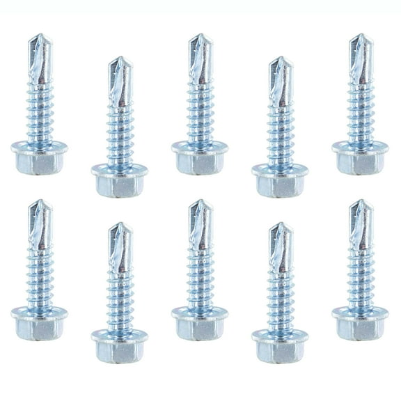 US Cargo Control E Track Fasteners, 1 Inch Hex Screw, Self Drilling Tip, Easily Install E Track In Your Trailer, 10 Pack