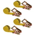 thumbnail image 1 of US Cargo Control, Endless Ratchet Straps, 2 Inch Wide X 20 Foot Long, Yellow Ratchet Straps, Wide Handle Ratchet Tie Down, Endless Cargo Straps, Dependable Strap For Cargo Bundling, 4 Pack, 1 of 5