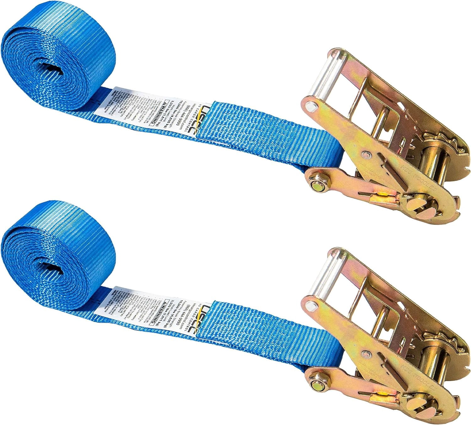 US Cargo Control Endless Ratchet Straps – 4 Pack, 2" X 20 Ft, 3,333 Lb Load Limit – Hookless Tie Downs For Shipping & Hauling