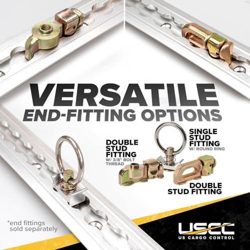 US Cargo Control Flanged LTrack, 8 Ft Aluminum L Track Rail for