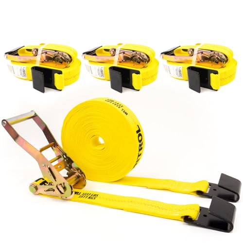 Picture of US Cargo Control Flat Hook Ratchet Straps 2 Inch x 50 Foot (4-Pack ...
