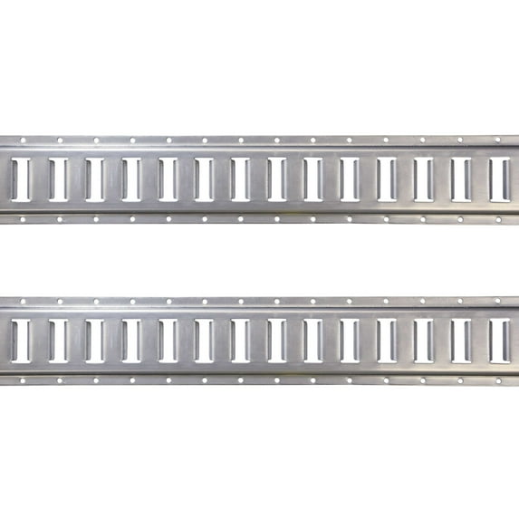US Cargo Control Horizontal E Track, 8 Foot Length Cargo E Track, Galvanized Finish, 12 Gauge Steel, Easily Secure Cargo In An Enclosed Van Trailer, 2 Pack