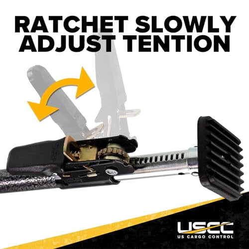 US Cargo Control Ratcheting Cargo Bar for Small Cargo Bar Needs - Extends from 40 Inches to 70 Inches - Great for Use in Pickup Truck Bed, SUV, Minivan, and Small Trailers