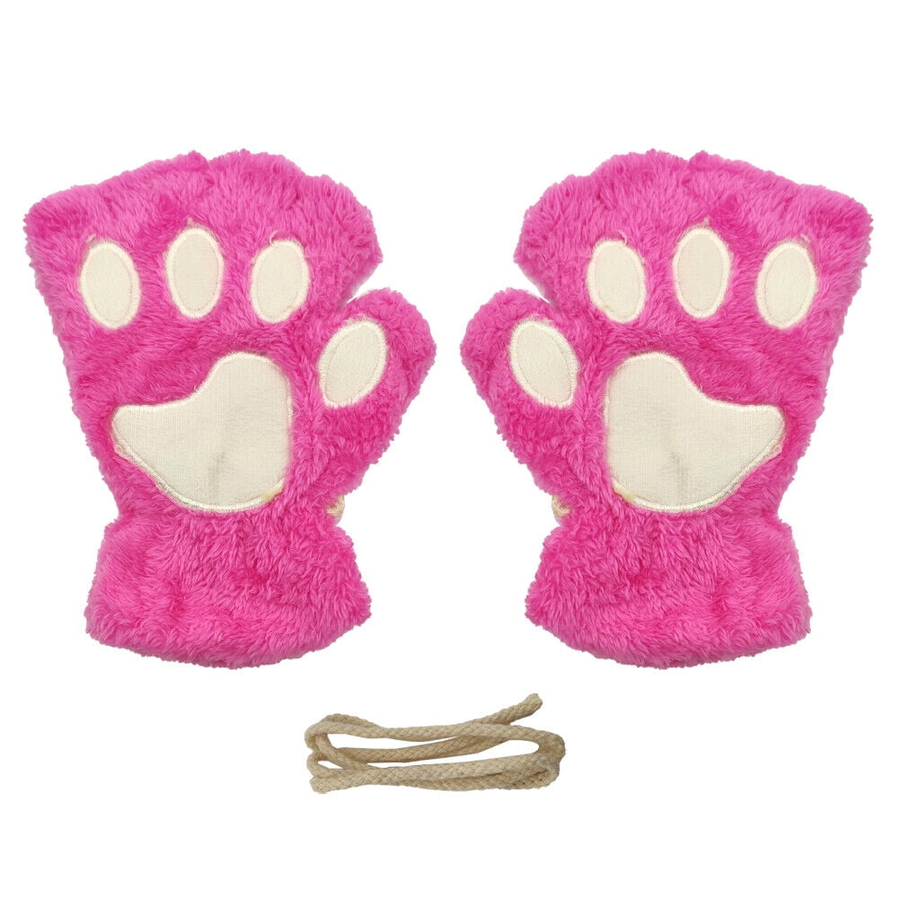 Womens Cute Bear Paw Print Knitting Thermal Fingerless Gloves Ladies With  Touch Screen Compatibility Comfortable, Breathable, And Warm Winter Thermal  Fingerless Gloves Ladies From Tomorrowbetter8899, $4.72