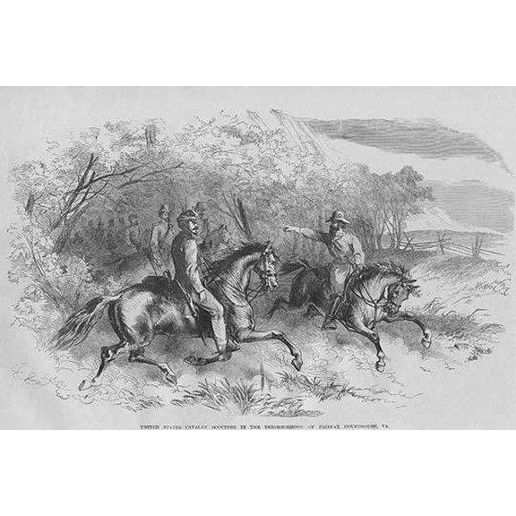 US Cavalry Reconnaissance-Fine Art Canvas Print (20" x 30")