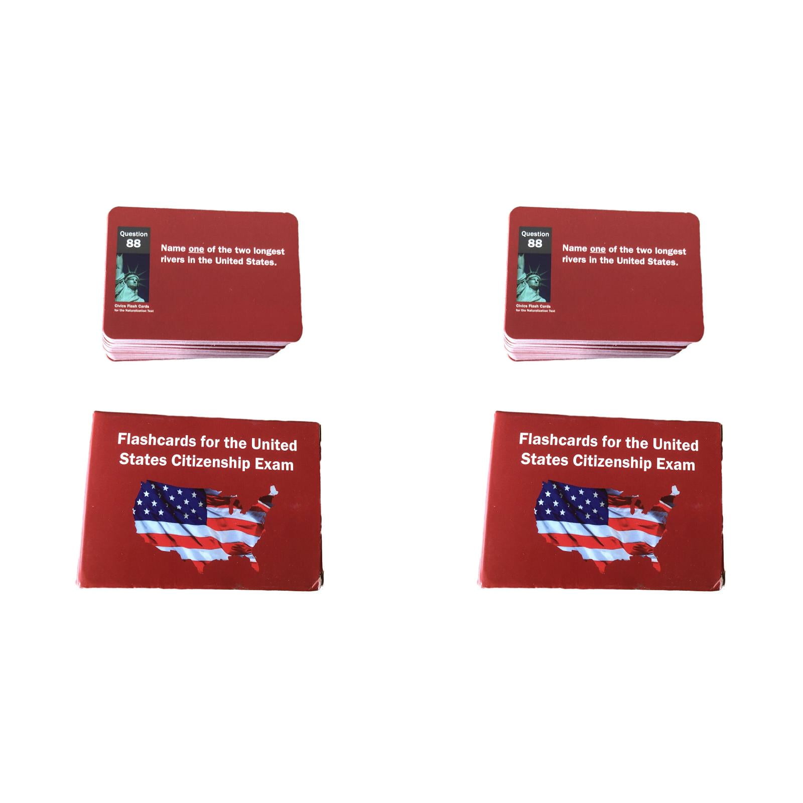 US Citizenship Flash Cards 2024 Birthday for Sister Blank Watercolor