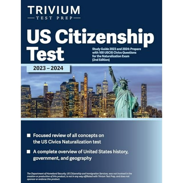 PreOwned US Citizenship Test Study Guide 2023 and 2024 Prepare with