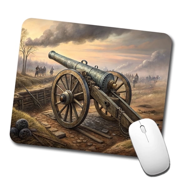 US Civil War Military Cannon Mouse Pad Low Profile Gaming Mat
