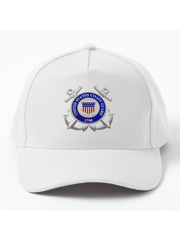 US Coast Guard Baseball Cap, Maritime Service Graphic, Classic Hat Style