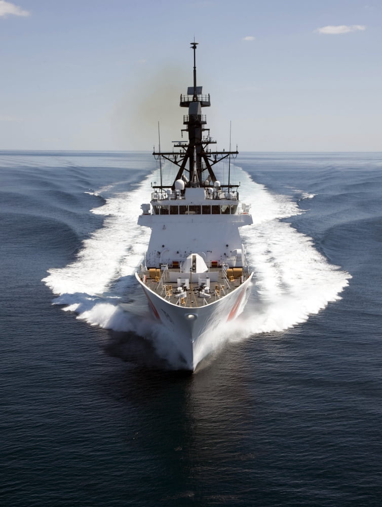 US Coast Guard Cutter Waesche in the navigates the Gulf of Mexico Canvas Art - Stocktrek Images (24 x 32)