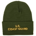 thumbnail image 1 of US Coast Guard Embroidered Long Beanie - Olive OSFM, 1 of 5