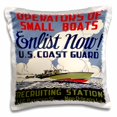 thumbnail image 1 of 3dRose, US Coast Guard Operators of Small Boats Enlist Now Recruiting Poster, 16x16 inch Pillow Case, 1 of 1