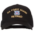 thumbnail image 1 of US Coast Guard Retired Logo Embroidered Solid Cotton Pro Style Cap - Black OSFM, 1 of 5