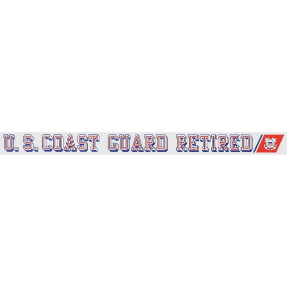 US Coast Guard Retired Window Strip Decal