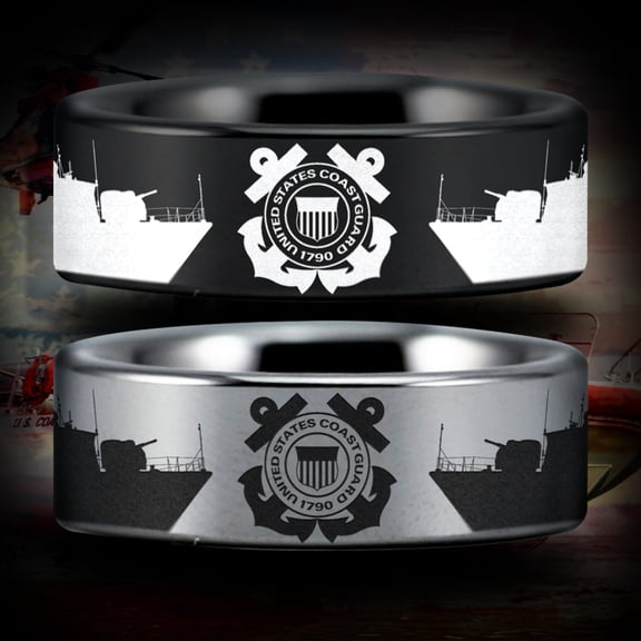 US Coast Guard Tungsten Carbide Ring