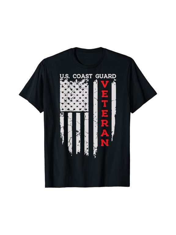 US Coast Guard USCG American Flag T-Shirt