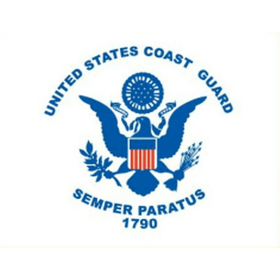 US Coast Guard White Flag Deluxe Polar Fleece Blanket