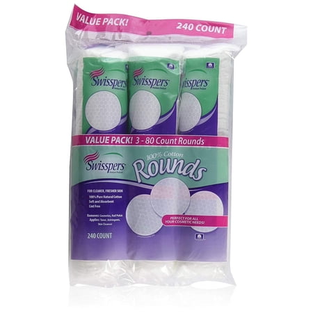 US Cotton Swisspers Cotton Rounds, 3 ea
