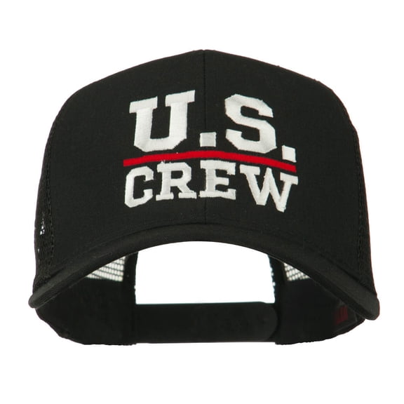 US Crew Embroidered Mesh back Cap - Black OSFM