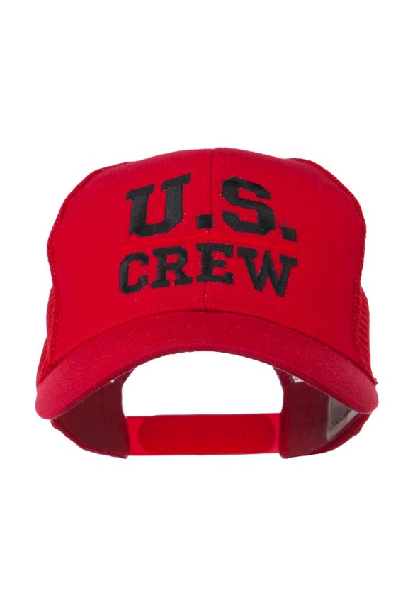 US Crew Embroidered Mesh back Cap - Red OSFM