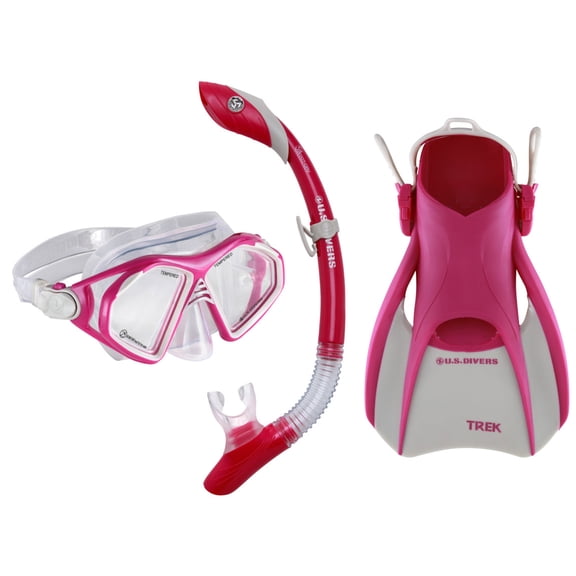 US Divers Admiral Snorkeling Set Berry-LtGrey S