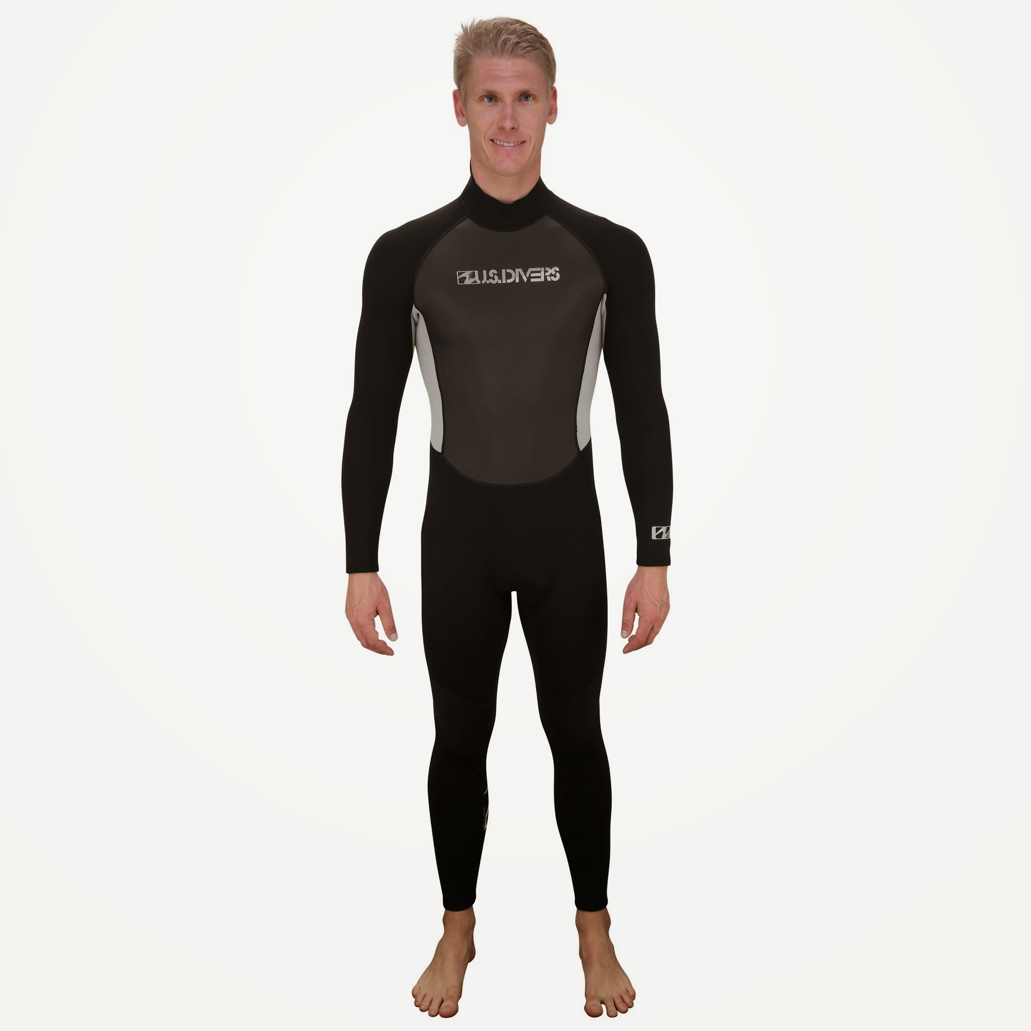 US Divers Mercury Adult Full Wetsuit, Black/Gunmetal, Size Small - image 1 of 5