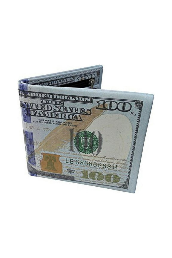 US Dollar Bifold Wallets for Men Bill Wallet PU Leather Credit Card Photo Holder Billfold