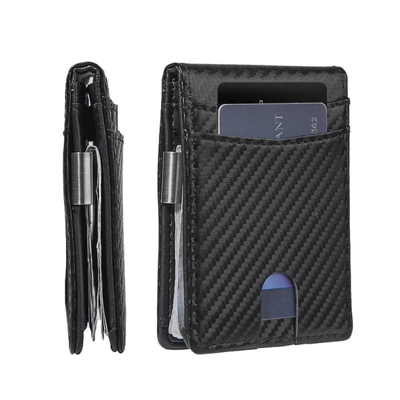 US Dollar Clip Wallet Simple RFID Anti-theft Carbon Fiber US Dollar Clip Card Holder Credit Card Holder Ultra-thin Fashion Wallet