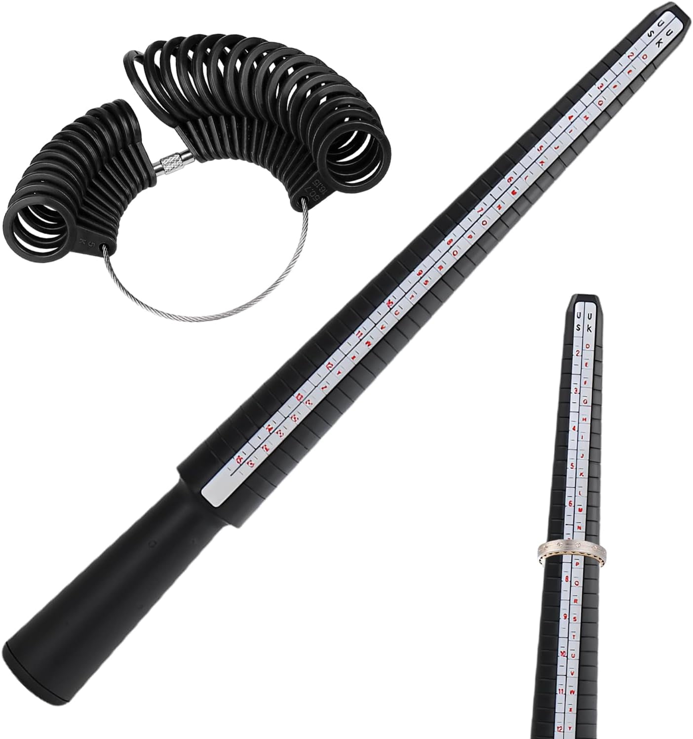 US EU Standard Ring Sizer Mandrel Stick Finger Gauge Ring Measuring