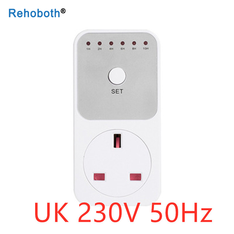 US EU UK 10Hr Countdown Timer Switch Socket Plug Intelligent Time