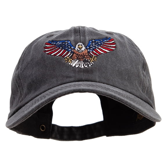 US Eagle Cotton Twill Premium Pigment Dyed Cap - Black OSFM