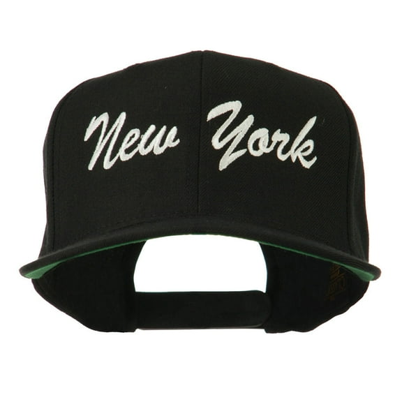 US Eastern State New York Embroidered Snapback Cap - Black OSFM