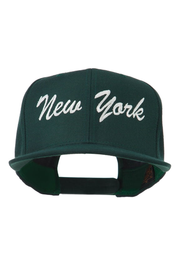 US Eastern State New York Embroidered Snapback Cap - Spruce OSFM