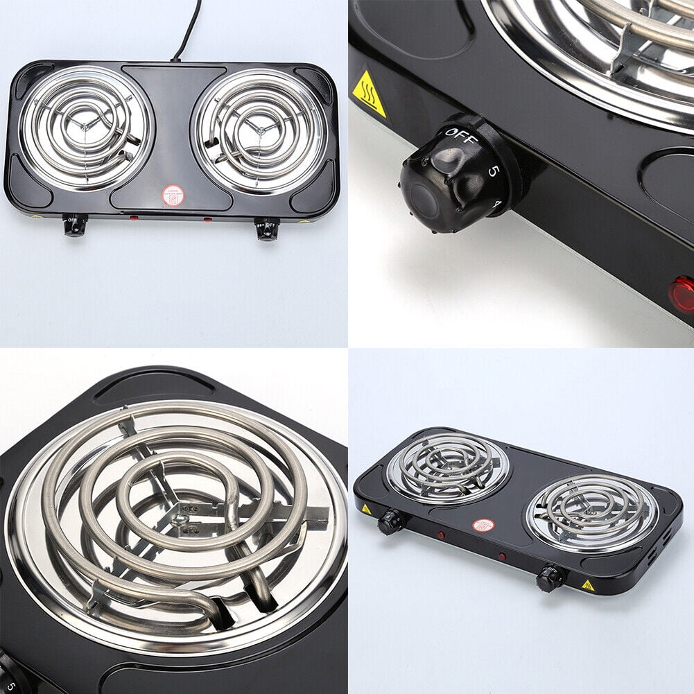 US Electric Stove Single/Dual Burner Portable Travel Compact Small Hot