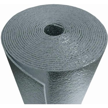 IES R-8 HVAC Duct Wrap Insulation – Reflective 2-Sided Foam Core, 12" X 50' (50 Sq Ft)