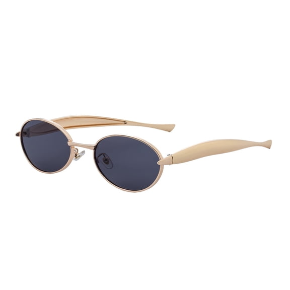 US-Exclusi DG-98348 Women’s Sunglasses - Oval Frame, Stylish Unique Temples, European & American Vibe, Premium Look, UV-Protective Fashion Sun Glasses
